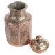Copper Jar Canisters Hand-Embossed with Floral Motif