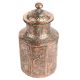 Copper Jar Canisters Hand-Embossed with Floral Motif