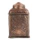 Vintage Copper Storage Jar Canisters With Repousse Floral Motifs