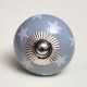 Light Grey White Tiny Star Pattern Cabinet Knobs