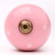 Pink White Tiny Star Pattern Cabinet Knobs