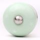 Sage Green White Tiny Star Pattern Cabinet Knobs