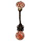 Handmade Orange Floral Ceramic Antique Rope Iron Hook