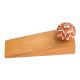 Handmade Orange Floral Ceramic Wooden Door Stopper