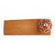 Handmade Orange Floral Ceramic Wooden Door Stopper