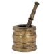 Brass Khal Batta Mortar And Pestle Set