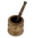 Brass Khal Batta Mortar And Pestle Set
