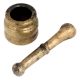 Indian Brass Mortar And Pestle Set