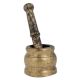 Indian Brass Mortar And Pestle Set
