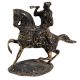 Brass Soilder Statue Riding Horse and Blowing Trumpet
