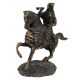 Brass Soilder Statue Riding Horse and Blowing Trumpet