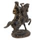 Brass Soilder Statue Riding Horse and Blowing Trumpet