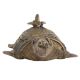 Tribal Brass Turtle With Flower On Back