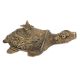 Tribal Brass Turtle With Flower On Back