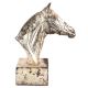 Golden Brass Horse Head Bookend Statue