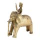 Tribal Brass Elephant Rider Handcrafted Statue