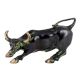 Brass Raging Bull Statue In Black Finish
