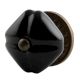 Solid Black Square Medium Ceramic Cabinet Knob