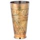 Pure Brass Glass Cup Embossed Leaf Lassi Glass