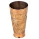 Pure Brass Glass Cup Embossed Leaf Lassi Glass
