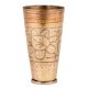 Authentic Brass Lassi Cup With Carved Flower Design
