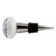 Black And White Floral Ceramic Wine Bottle Stopper