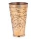 Brass Punjabi laasi Glass Chiseled Leaf Pattern