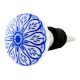 Blue Daisy Flat Ceramic Wine Bottle Stopper