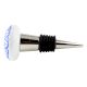 Blue Daisy Flat Ceramic Wine Bottle Stopper
