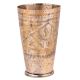 Jai Hind Carved Brass Punjabi Glass Tumbler