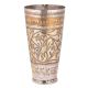 Brass Lassi Glass Carved With Flower And Leaves Carved