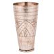 Brass Lassi Glass Carved Leaves In Arch And Nickel Finish