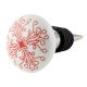 Red Leaf Flat Ceramic Wine Bottle Stopper