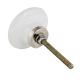 White Golden Floral Ceramic Cabinet Knob