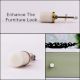 White Round Stone Dresser Knobs