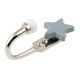 Solid Grey Star Ceramic Cabinet Hook