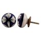 Navy Blue Flower Knob