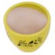 Ceramic Pot Hand painted With Yellow And Black With Small Birds On Branch