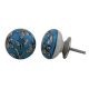 Turquoise Floral Knob