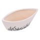 Oval Shape White Ceramic Pot With Hand painted Black Leaves