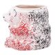 White And Red And Black Pattern Panda Ceramic Pot
