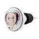 Baby Pink Elephant Ceramic Flat Wine Bottle Stopper 