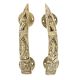 Brass Tusker Style Door Handles Carved With Lord Ganesha In Pair