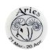 Aries Flat Ceramic Wine Bottle Stopper 