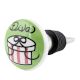 Diva Pea Green Ceramic Flat Wine Bottle Stopper