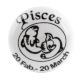 Pisces Flat Ceramic Wine Bottle Stopper