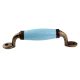 Turquoise Crackle Small Ceramic Antique Door Handles