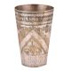 Brass Punjabi Glass Etched With Leaves In Arch Design