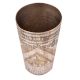 Brass Punjabi Glass Etched With Leaves In Arch Design