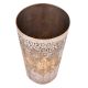 Brass Chiseled Floral Pattern Lassi Glass